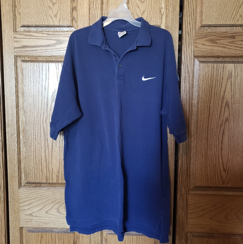Nike Blue Polo Shirt Classic Design